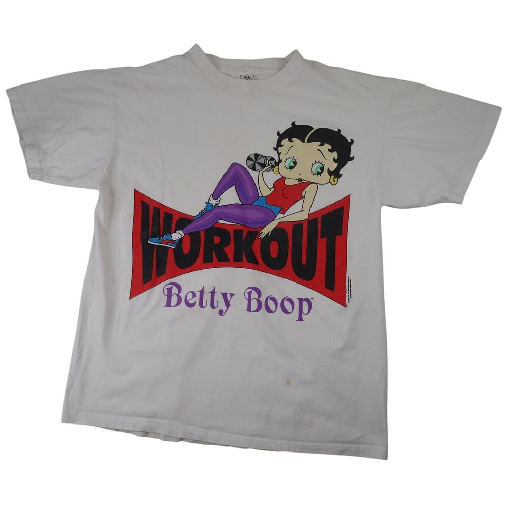 Vintage 90s Betty Boop Workout Graphic T Shirt